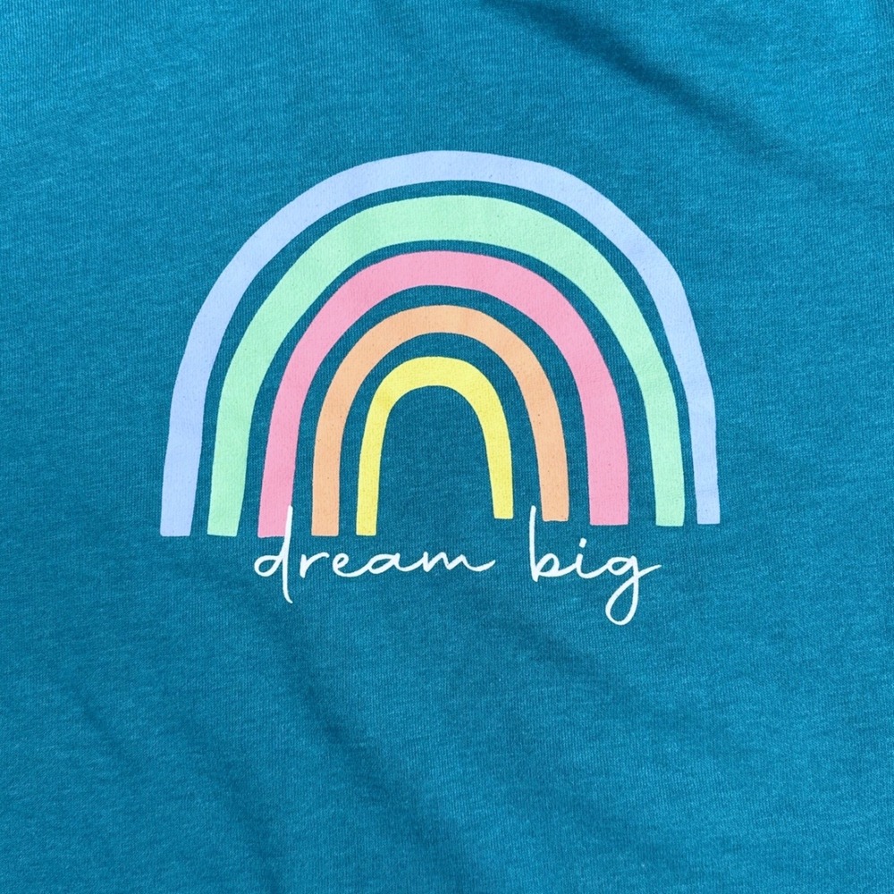 PositiviTees Dream Big Rainbow Sweatshirt Women Size L 12-14
Cozy Relaxed EUC - Picture 4 of 7